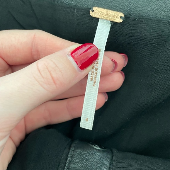 Free People Button Up Leather Mini Skirt - Picture 3 of 3